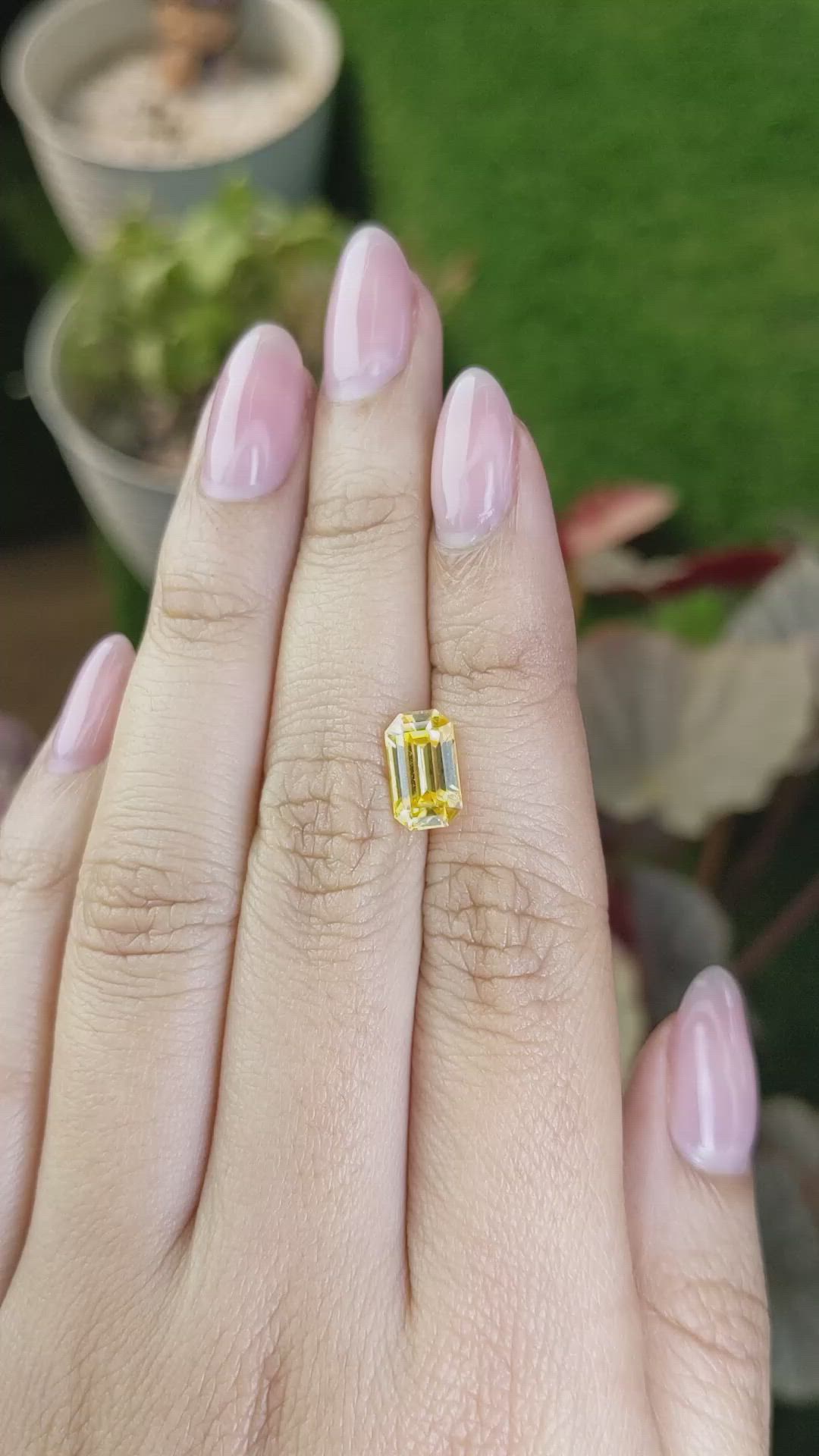 3.22 Ct. Yellow Zircon from Ceylon (Sri Lanka) Size Video