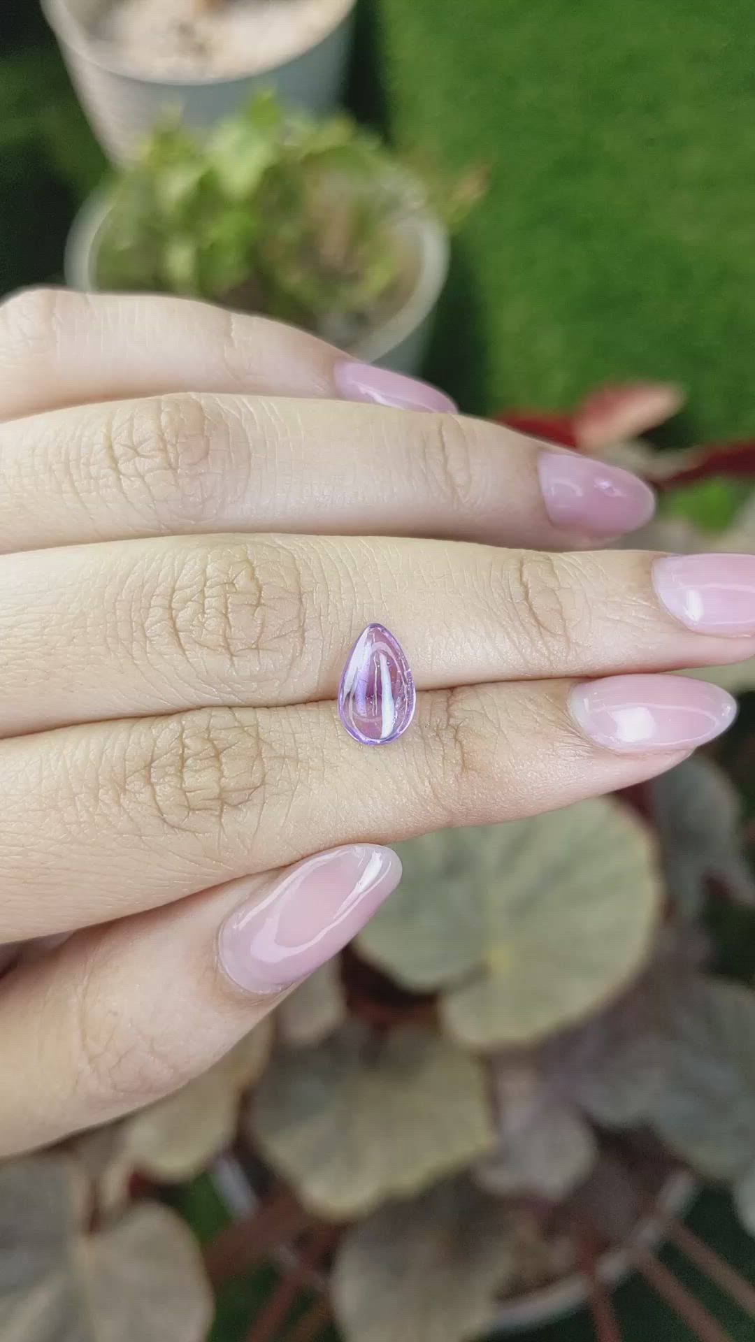 2.10 Ct. Purple Cabochon Spinel from Ceylon (Sri Lanka) Size Video