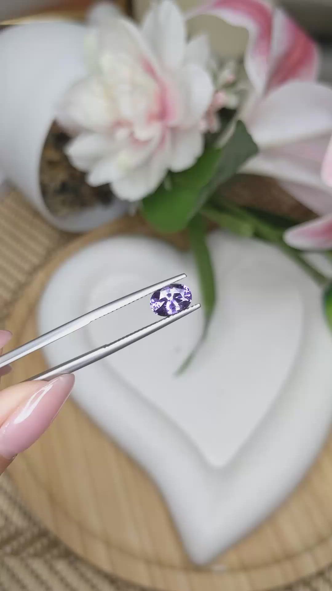 1.52 Ct. Purple Spinel from Ceylon (Sri Lanka) Size Video