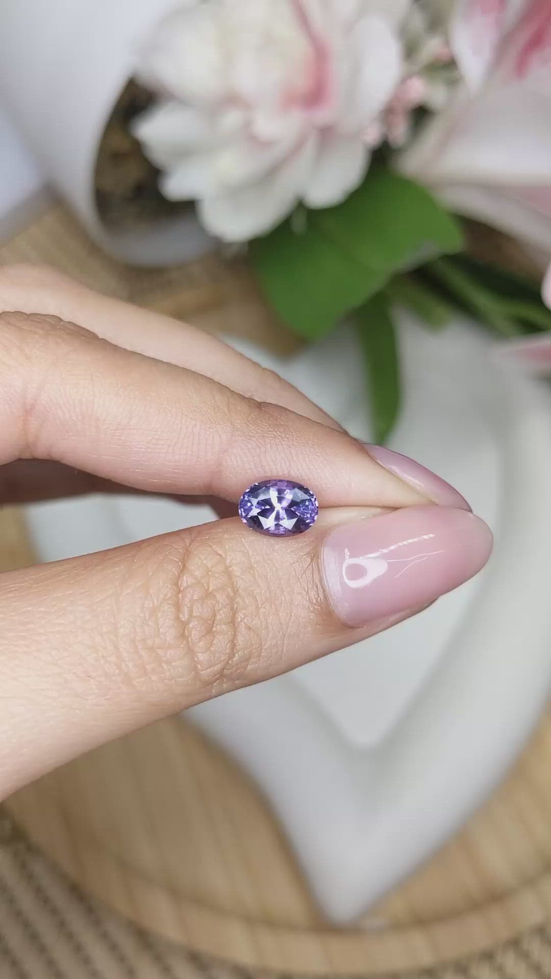 1.52 Ct. Purple Spinel from Ceylon (Sri Lanka) Size Video