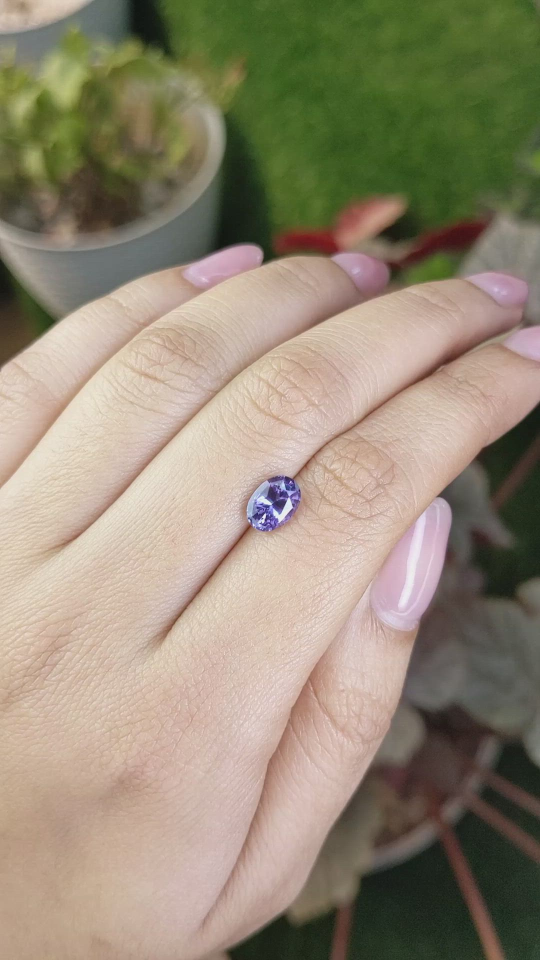 1.52 Ct. Purple Spinel from Ceylon (Sri Lanka) Size Video