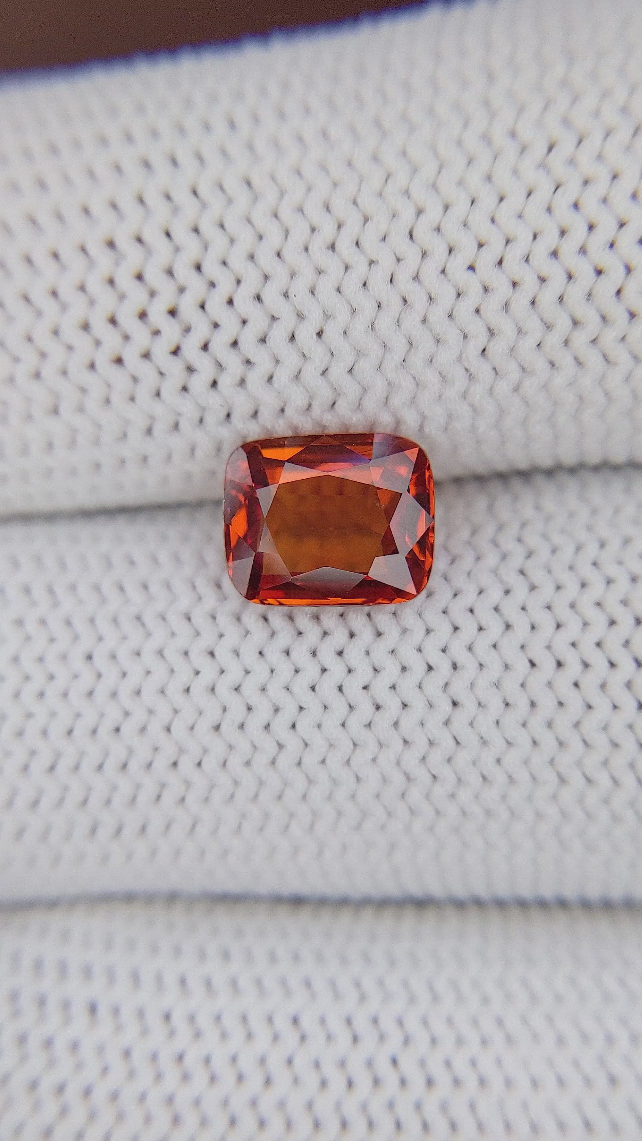2.46 Ct. Orange Spessartite Garnet from Madagascar Size Video