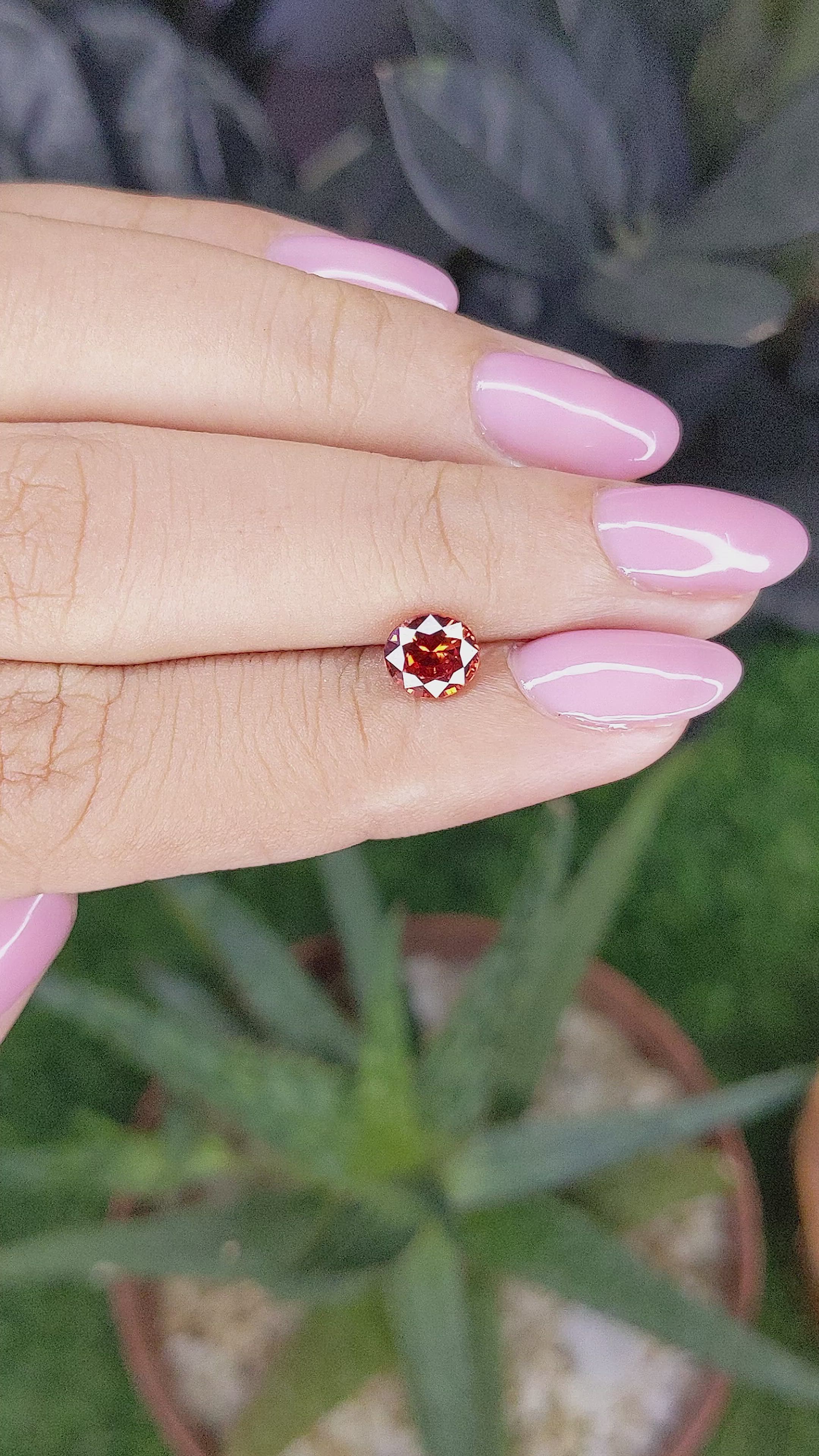 1.14 Ct. Reddish Orange Spessartite Garnet from Madagascar Size Video