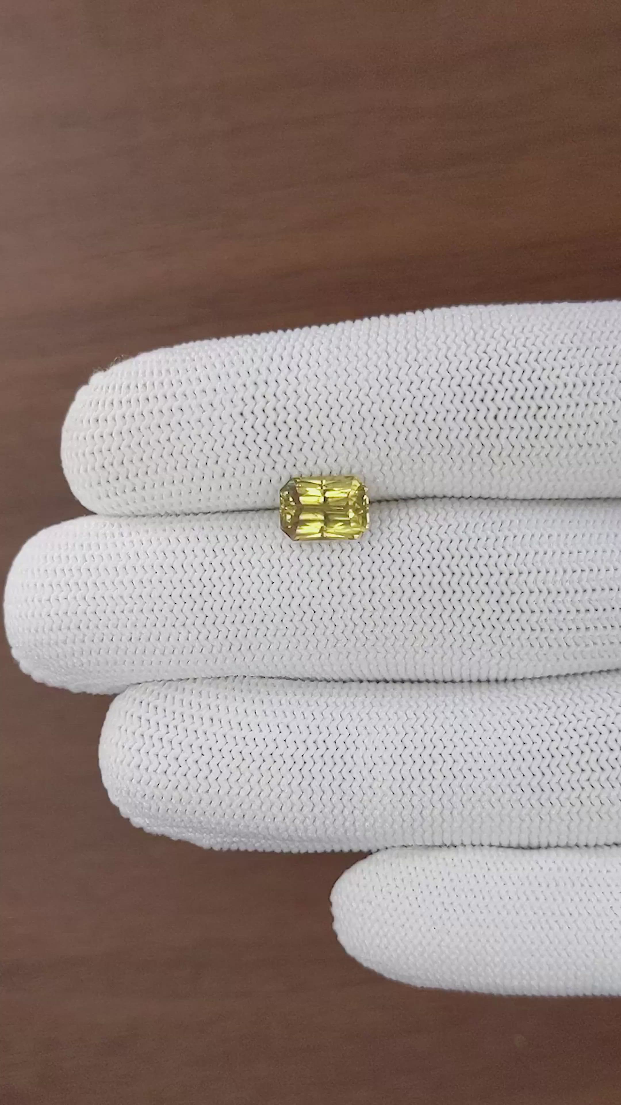 2.31 Ct. Greenish Yellow Chrysoberyl from Ceylon (Sri Lanka) Size Video