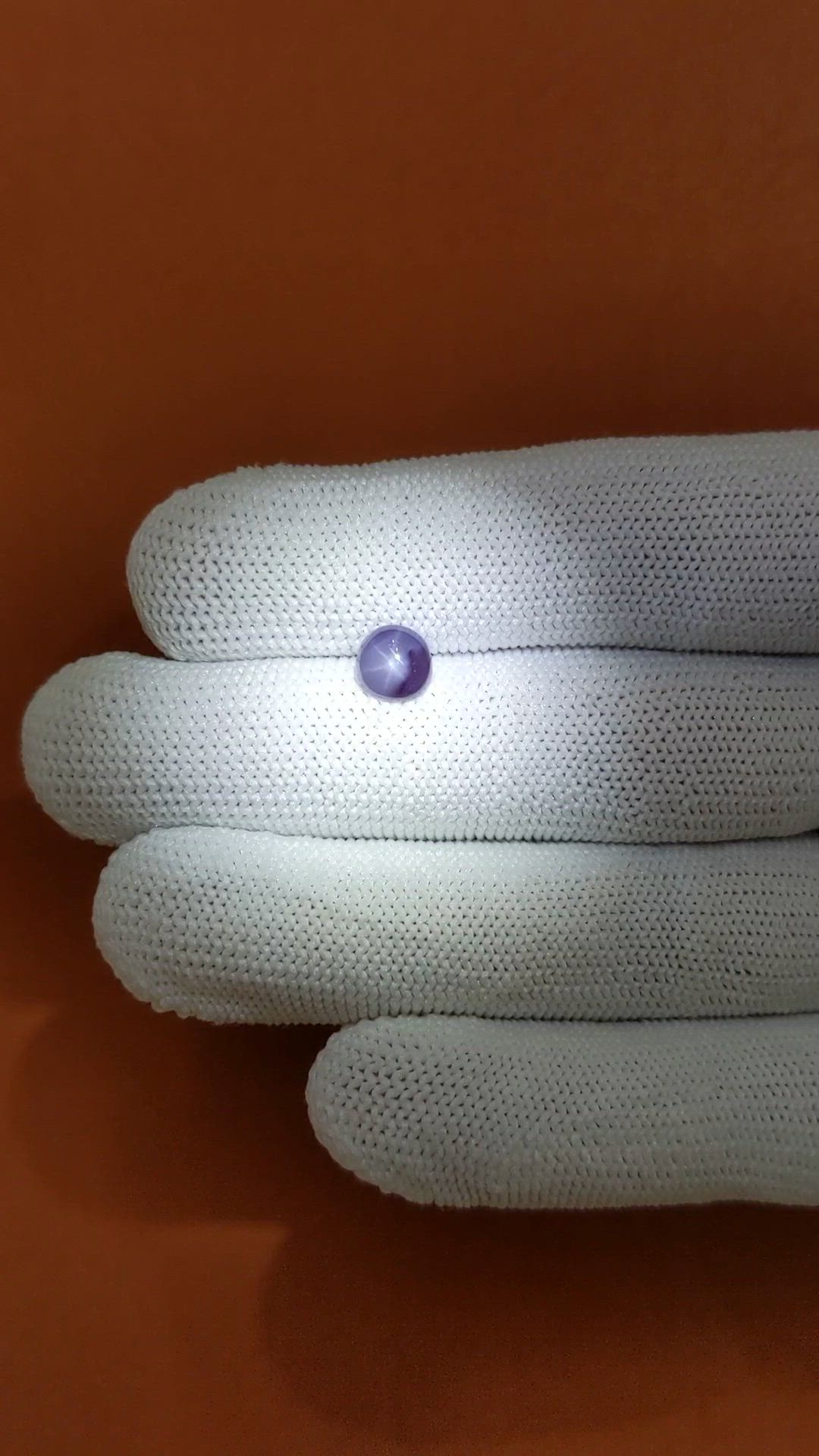 1.35 Ct. Purple Cabochon Star Spinel from Ceylon (Sri Lanka) Size Video