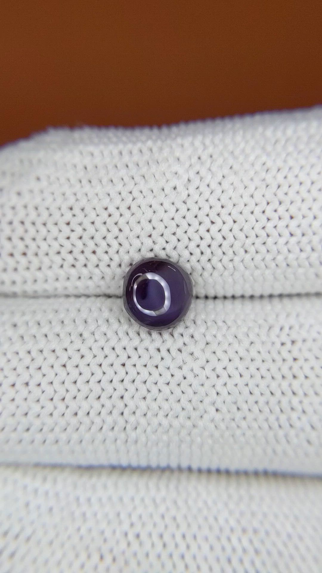 1.35 Ct. Purple Cabochon Star Spinel from Ceylon (Sri Lanka) Size Video