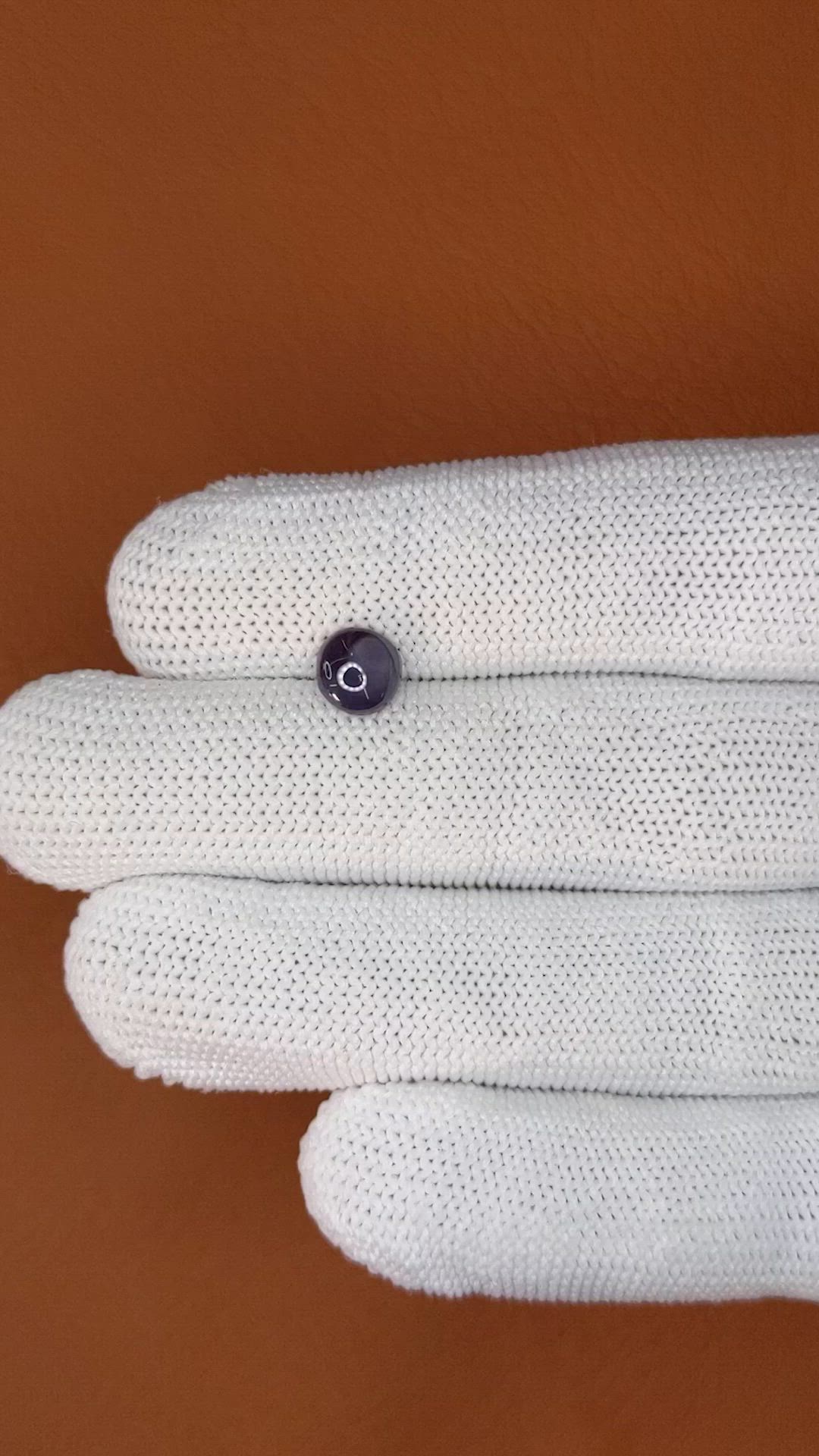 1.35 Ct. Purple Cabochon Star Spinel from Ceylon (Sri Lanka) Size Video