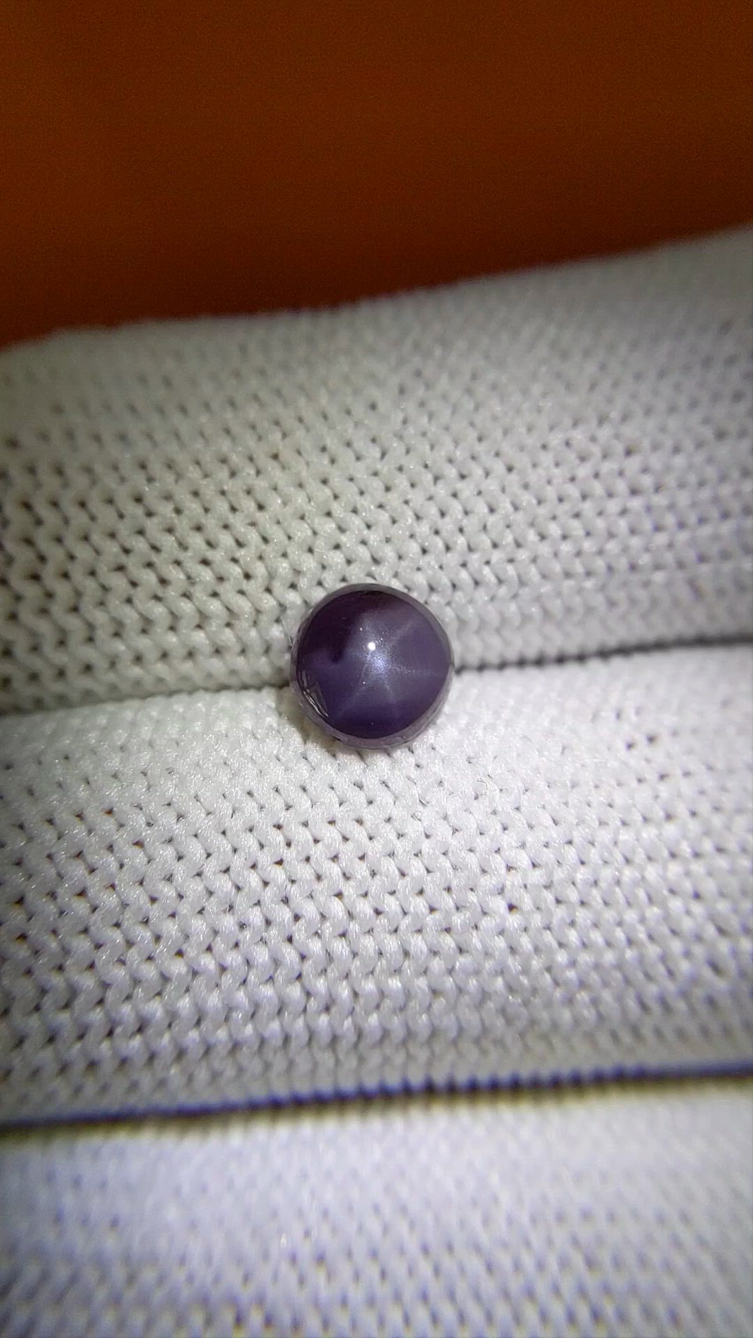 1.35 Ct. Purple Cabochon Star Spinel from Ceylon (Sri Lanka) Size Video