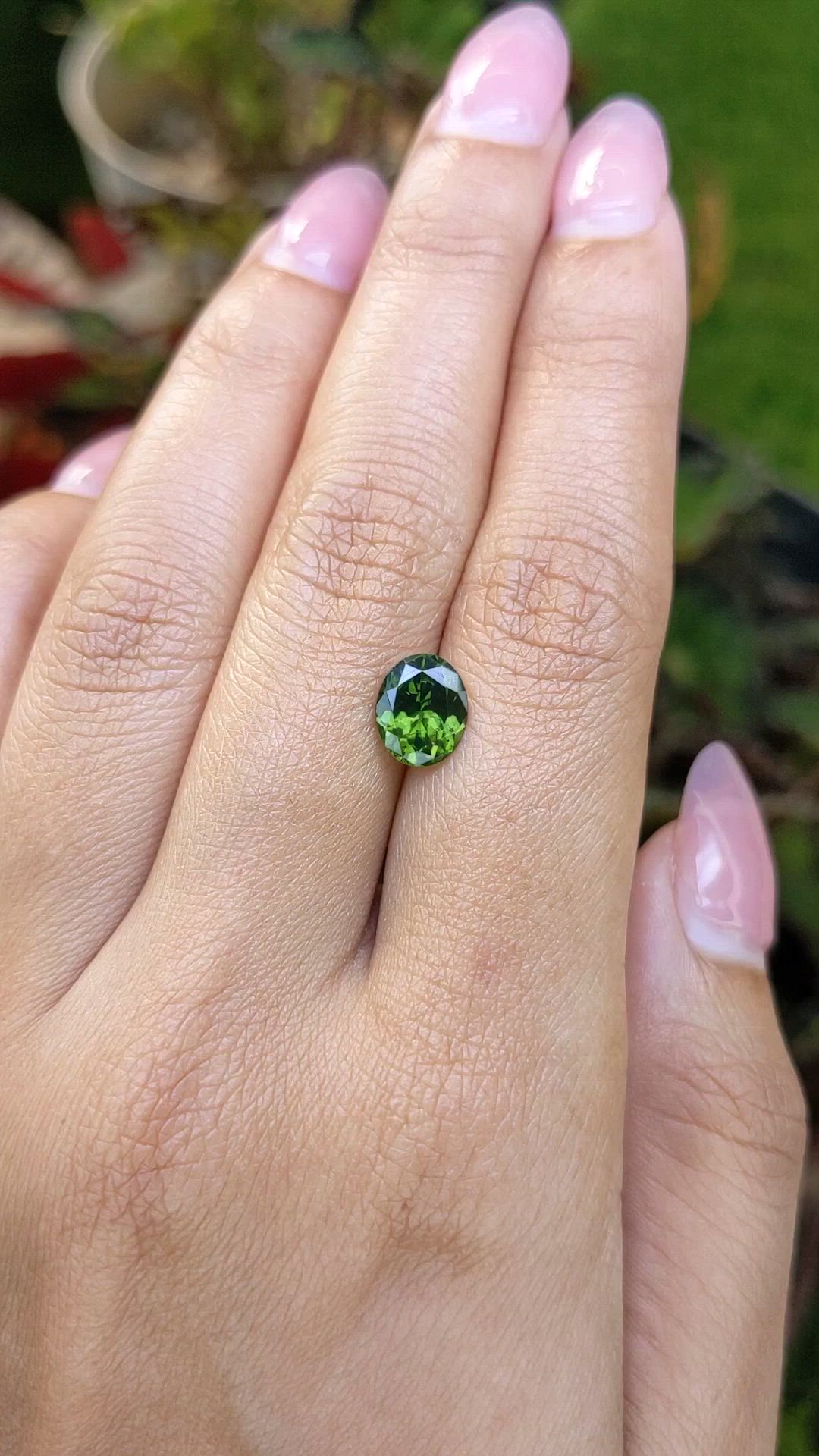 1.72 Ct. Green Zircon from Ceylon (Sri Lanka) Size Video