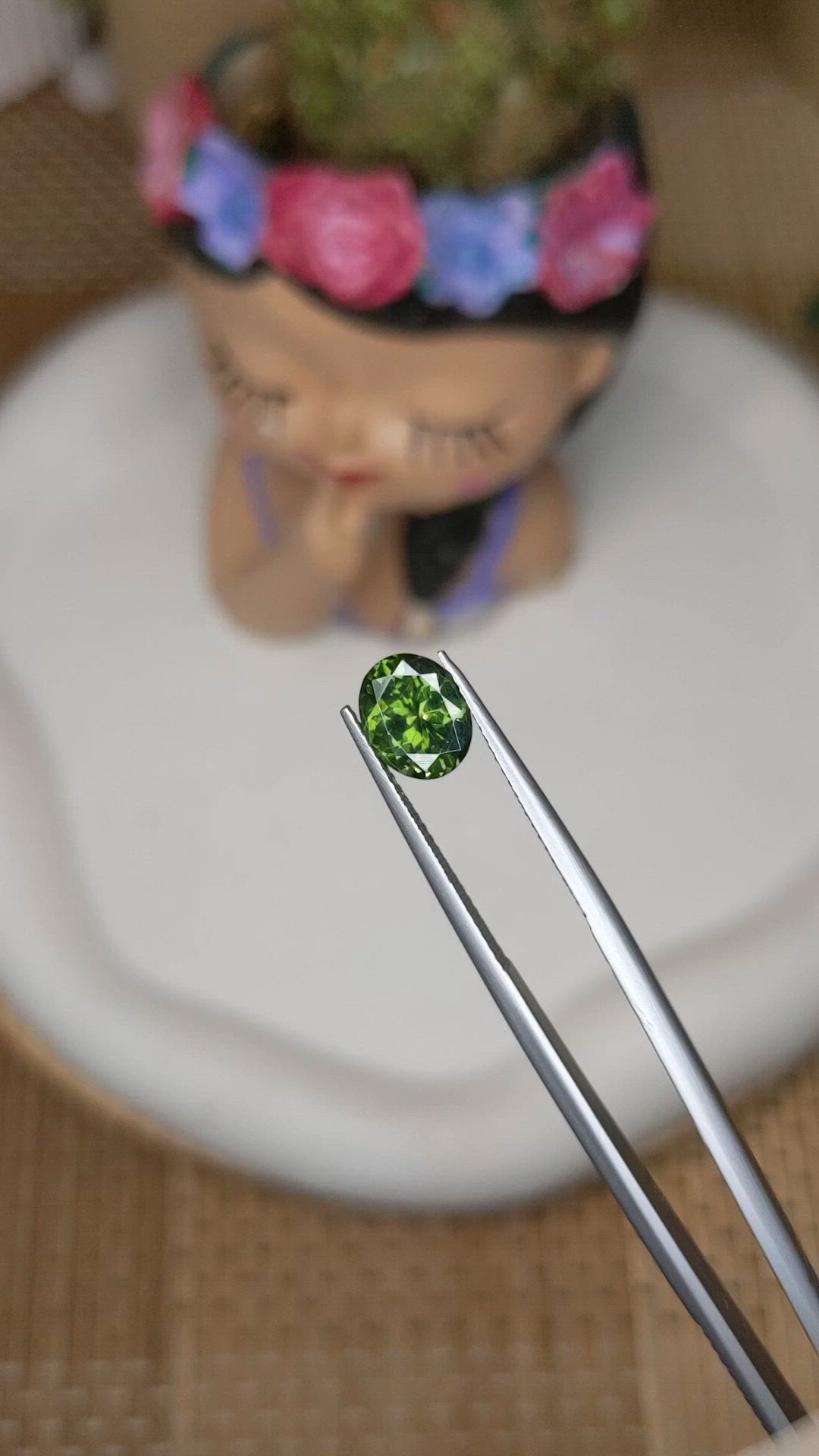 1.72 Ct. Green Zircon from Ceylon (Sri Lanka) Size Video