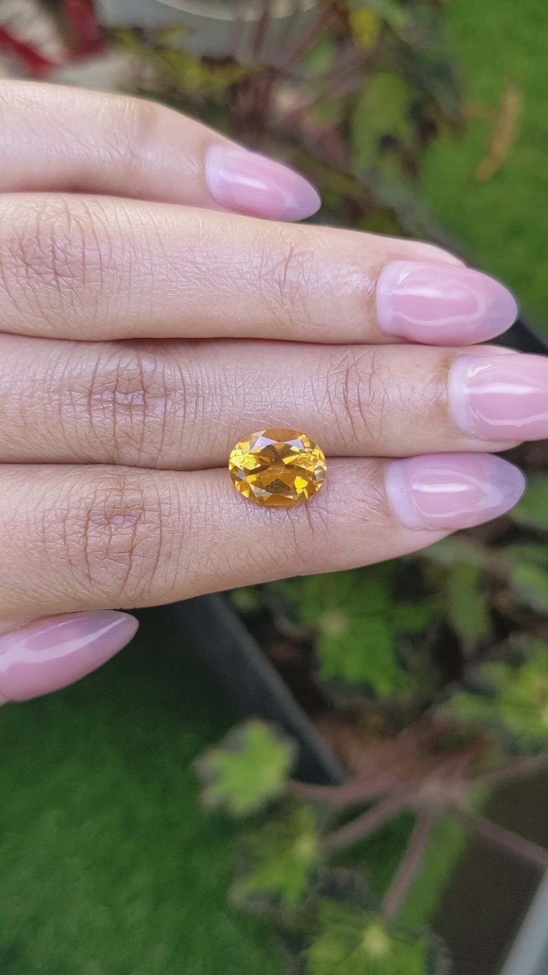 3.10 Ct. Yellow Citrine from Ceylon (Sri Lanka) Size Video