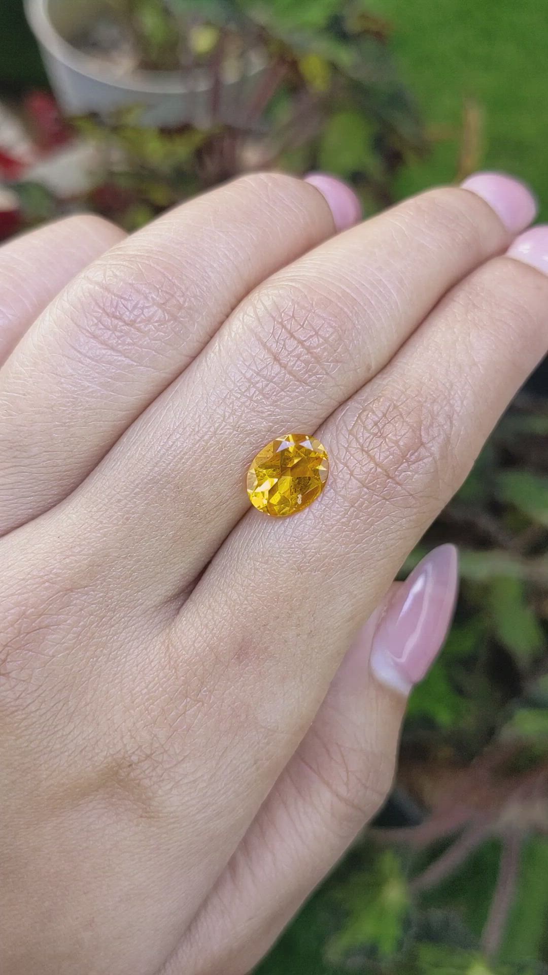 1.93 Ct. Yellowish Orange Citrine from Ceylon (Sri Lanka) Size Video