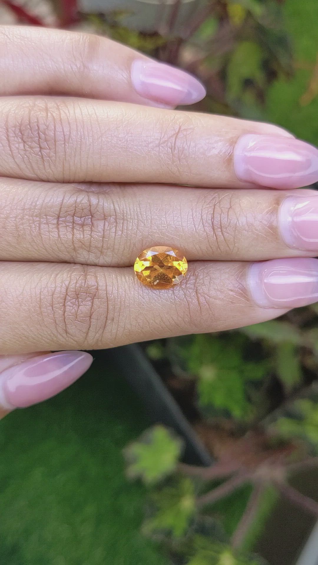 1.93 Ct. Yellowish Orange Citrine from Ceylon (Sri Lanka) Size Video