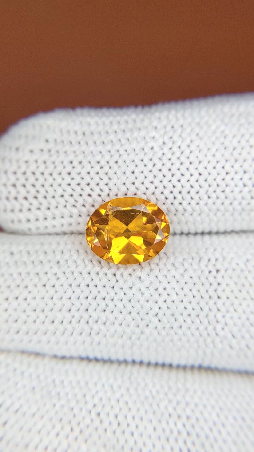 1.93 Ct. Yellowish Orange Citrine from Ceylon (Sri Lanka) Size Video