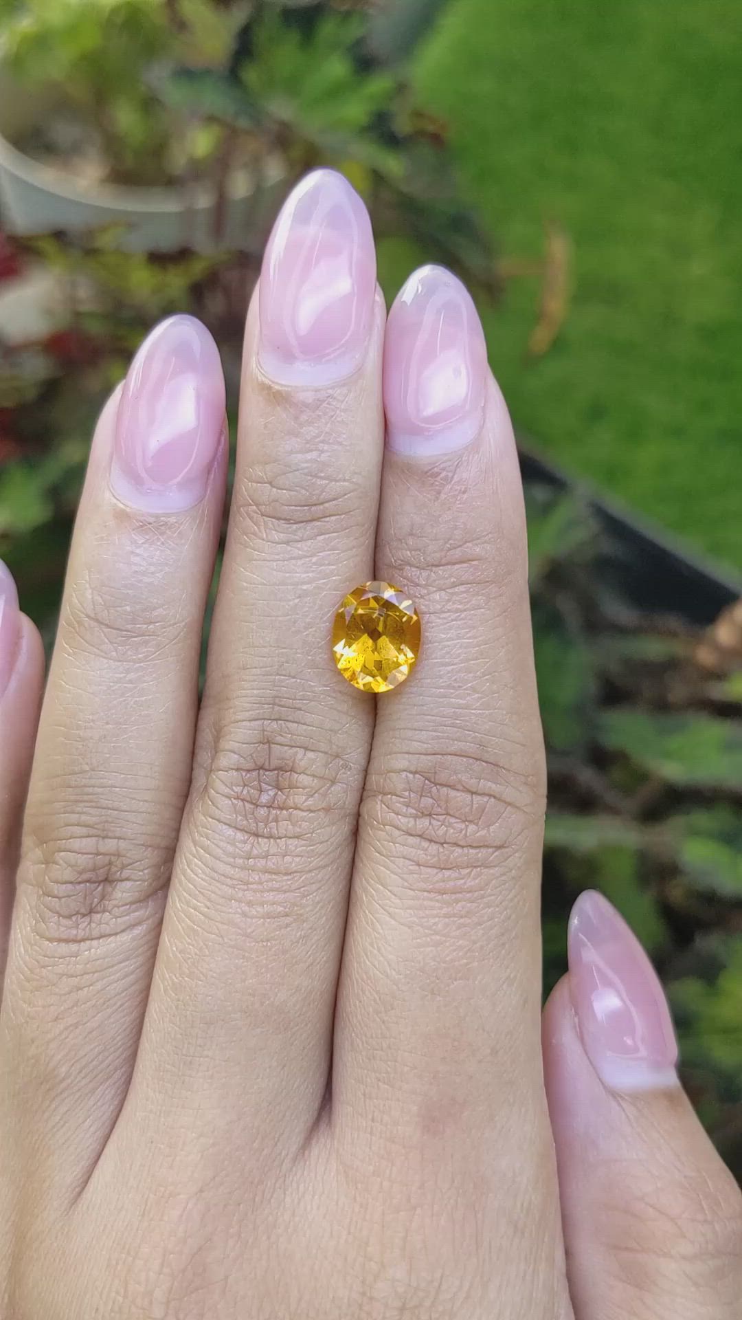 1.93 Ct. Yellowish Orange Citrine from Ceylon (Sri Lanka) Size Video
