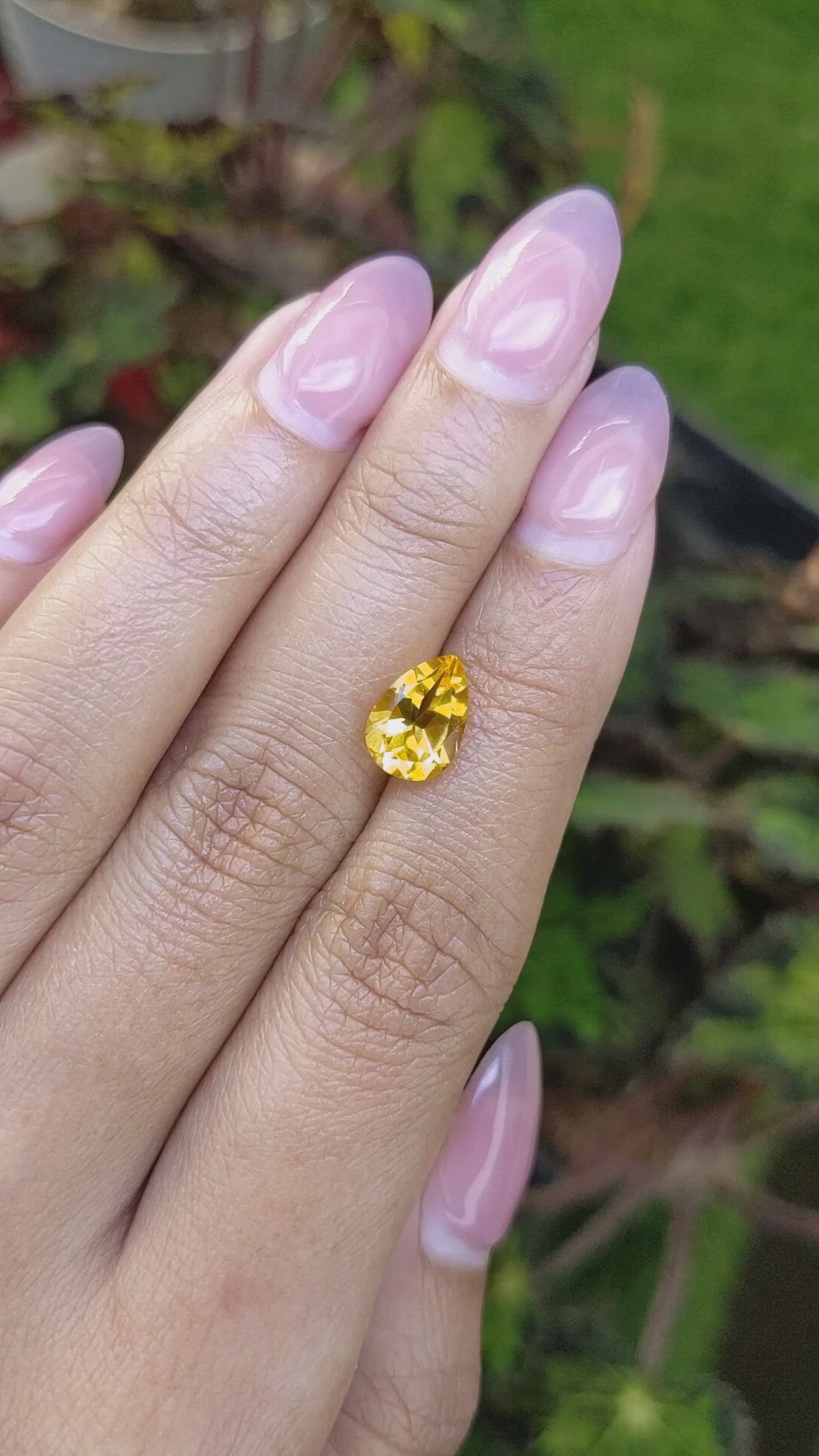 1.83 Ct. Yellowish Orange Citrine from Ceylon (Sri Lanka) Size Video