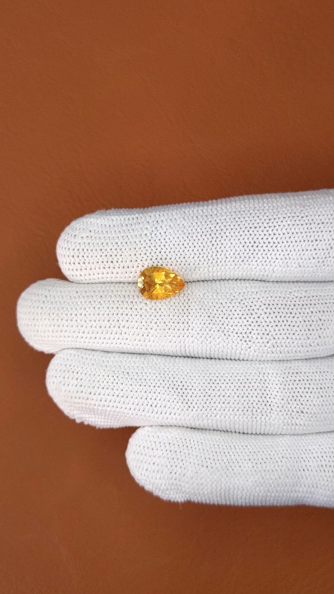 1.83 Ct. Yellowish Orange Citrine from Ceylon (Sri Lanka) Size Video