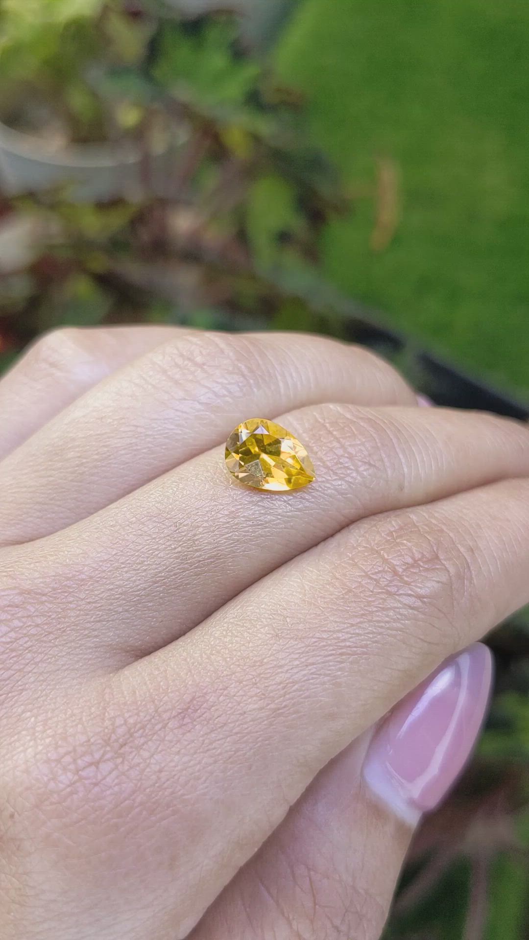 1.83 Ct. Yellowish Orange Citrine from Ceylon (Sri Lanka) Size Video