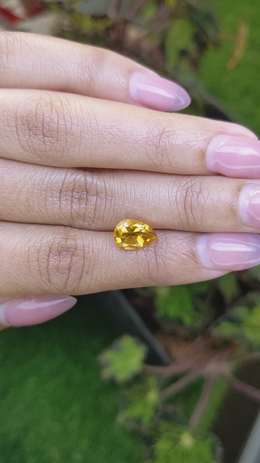 1.83 Ct. Yellowish Orange Citrine from Ceylon (Sri Lanka) Size Video
