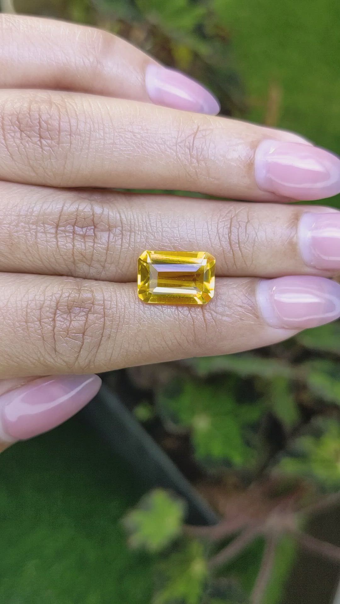 5.00 Ct. Orangish Yellow Citrine from Ceylon (Sri Lanka) Size Video