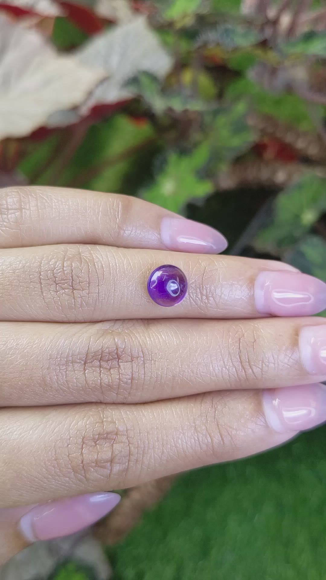 1.83 Ct. Purple Cabochon Amethyst from Ceylon (Sri Lanka) Size Video