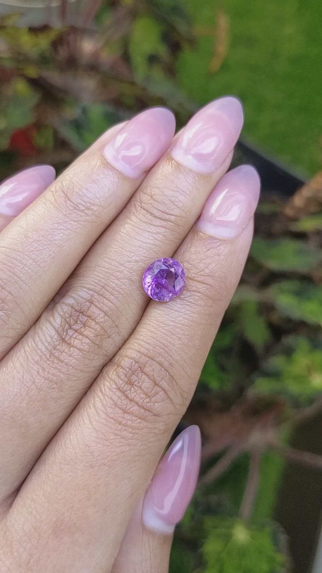 1.62 Ct. Purple Amethyst from Ceylon (Sri Lanka) Size Video