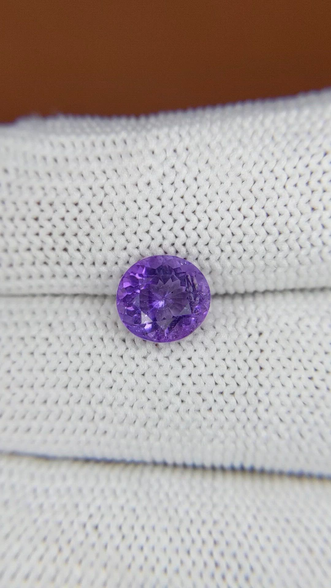 1.62 Ct. Purple Amethyst from Ceylon (Sri Lanka) Size Video