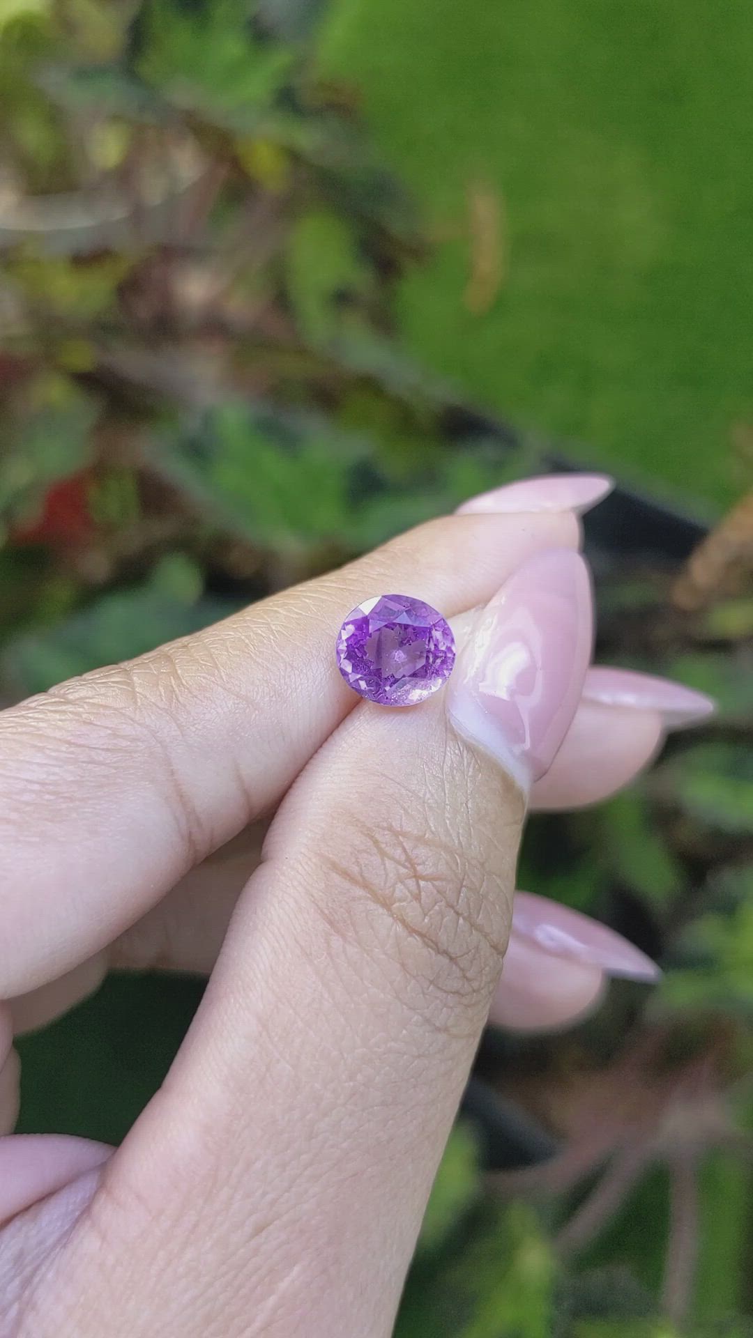 1.62 Ct. Purple Amethyst from Ceylon (Sri Lanka) Size Video
