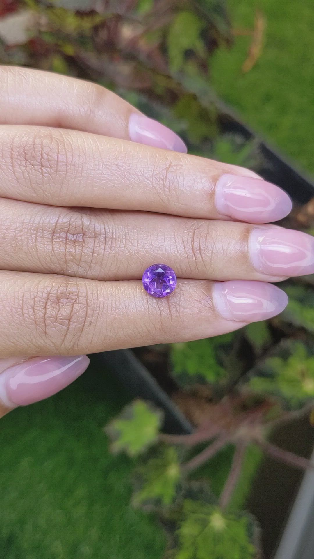1.30 Ct. Purple Amethyst from Ceylon (Sri Lanka) Size Video