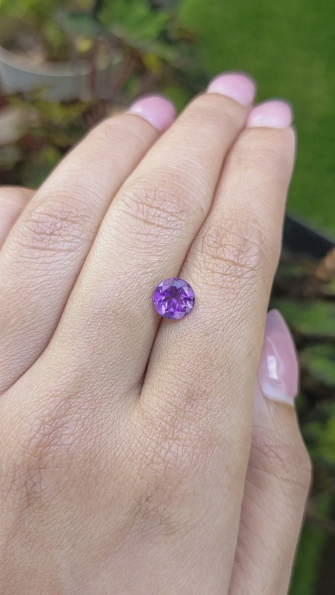 1.30 Ct. Purple Amethyst from Ceylon (Sri Lanka) Size Video
