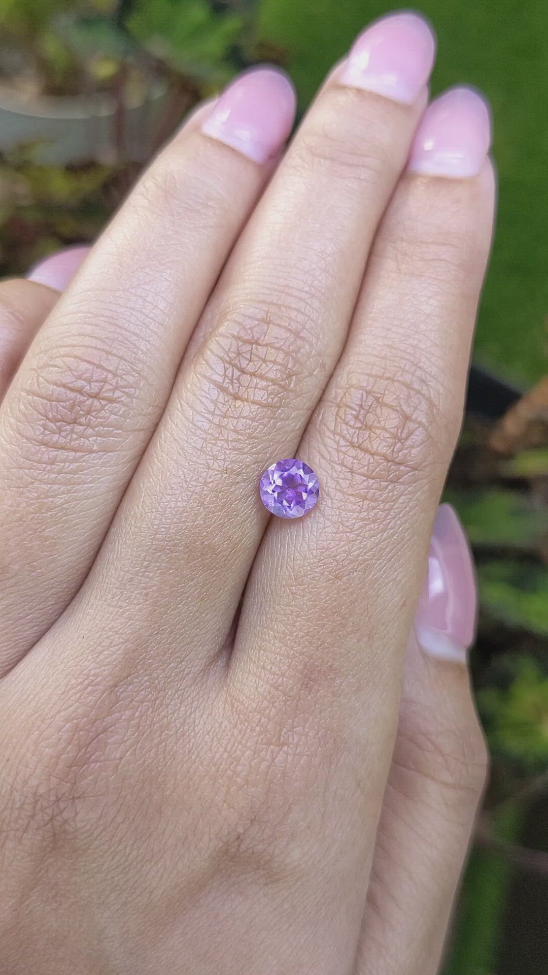 0.95 Ct. Purple Amethyst from Ceylon (Sri Lanka) Size Video