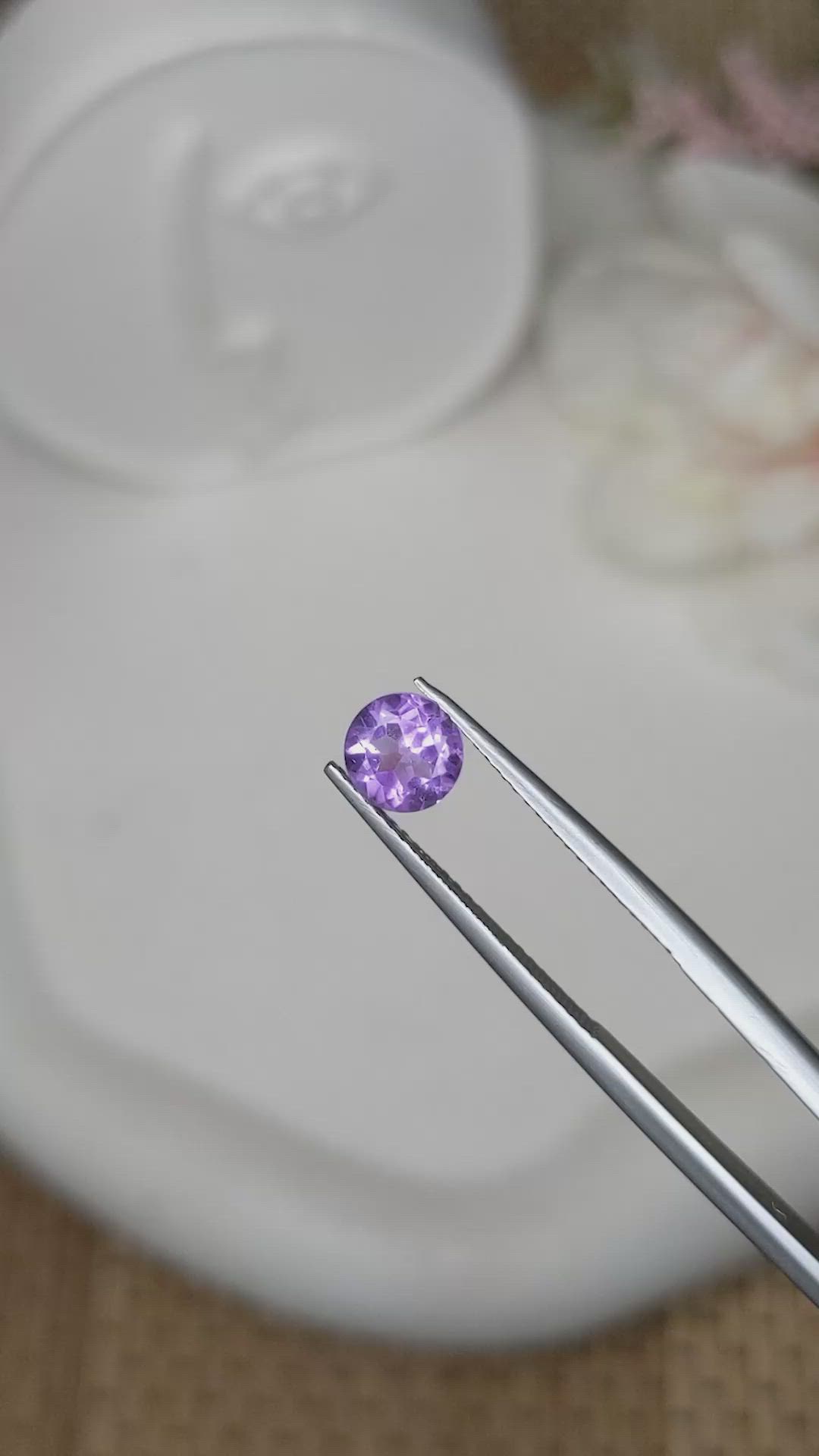0.95 Ct. Purple Amethyst from Ceylon (Sri Lanka) Size Video