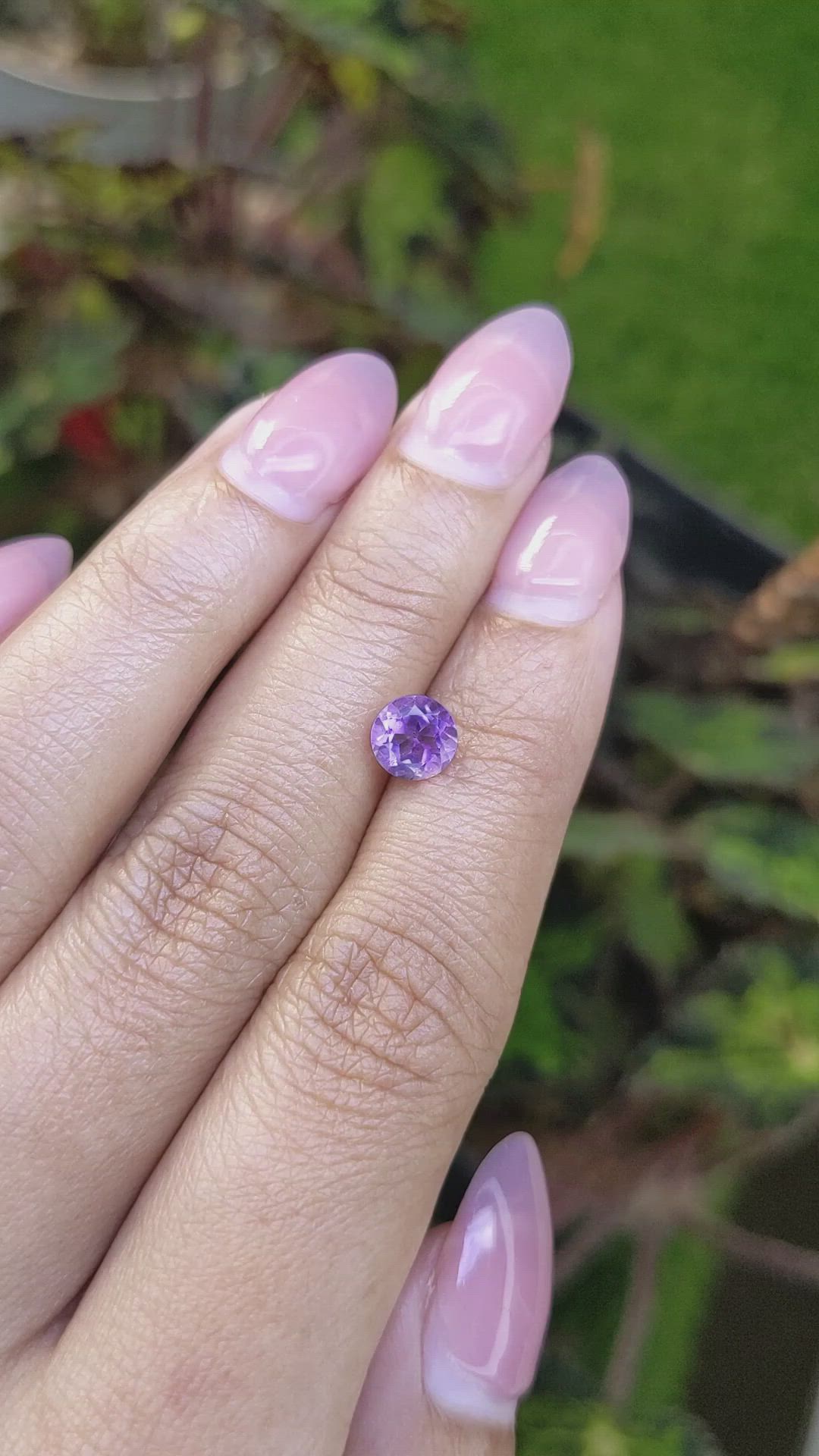 0.95 Ct. Purple Amethyst from Ceylon (Sri Lanka) Size Video