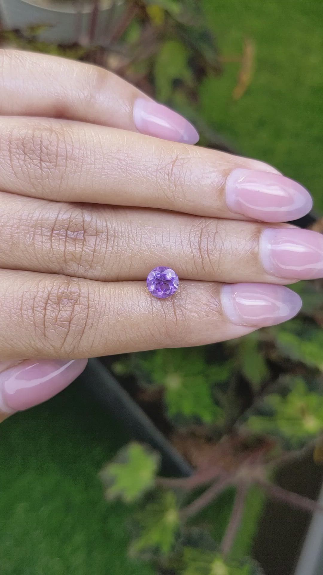 0.95 Ct. Purple Amethyst from Ceylon (Sri Lanka) Size Video