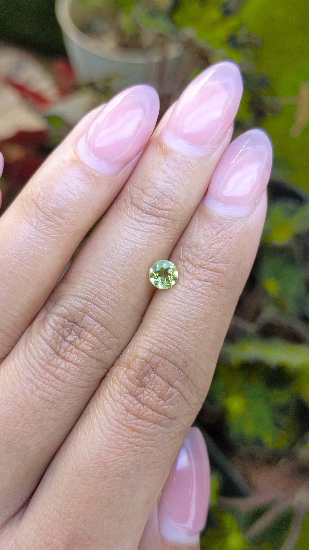 0.55 Ct. Yellowish Green Peridot from Ceylon (Sri Lanka) Size Video