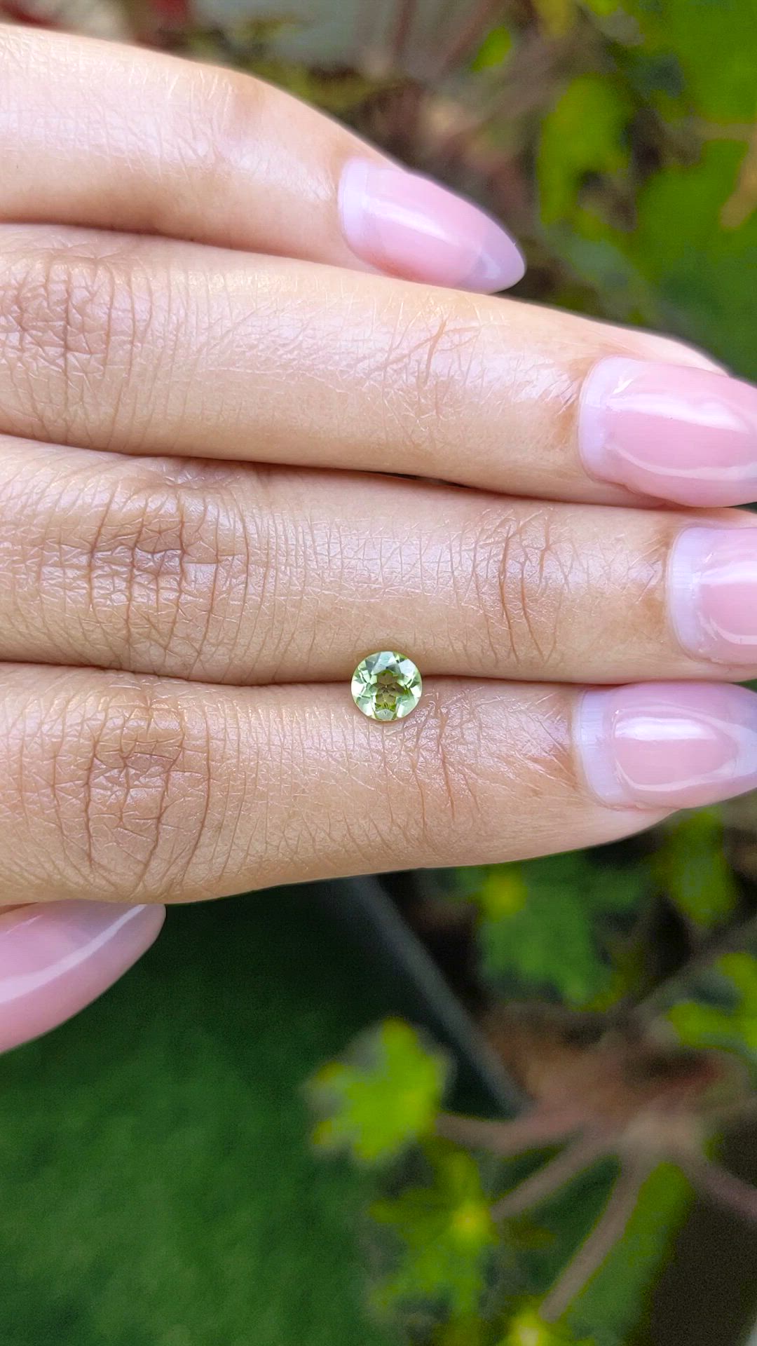 0.55 Ct. Yellowish Green Peridot from Ceylon (Sri Lanka) Size Video