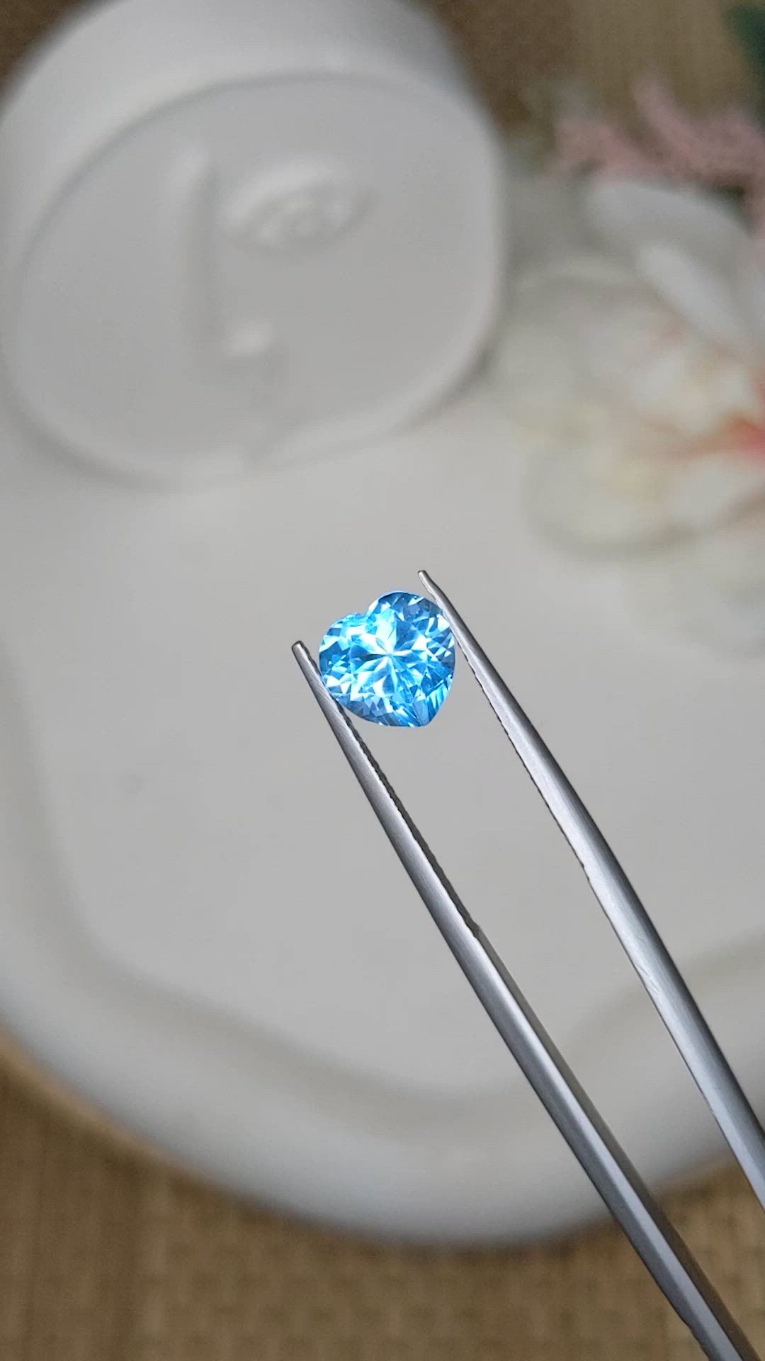 2.30 Ct. Swiss Blue Topaz from Ceylon (Sri Lanka) Size Video