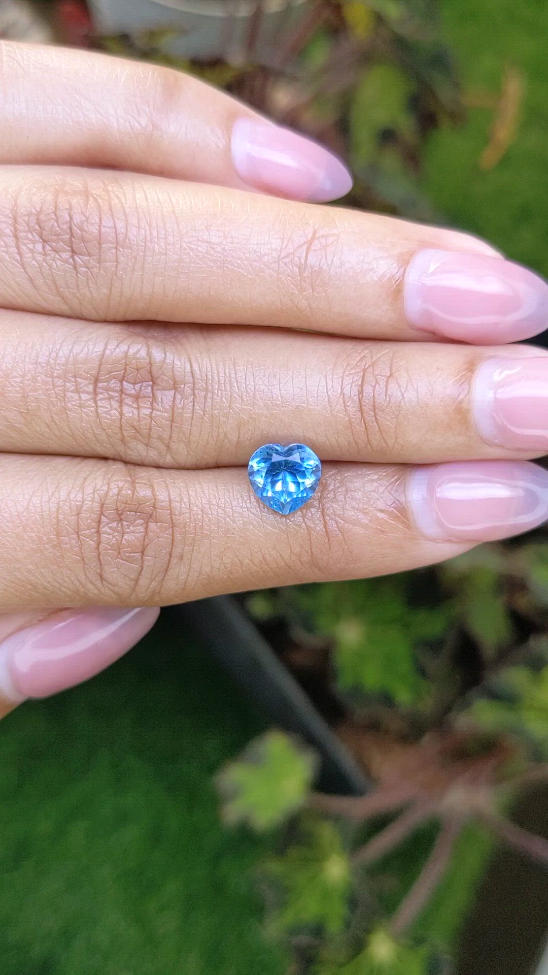 2.30 Ct. Swiss Blue Topaz from Ceylon (Sri Lanka) Size Video