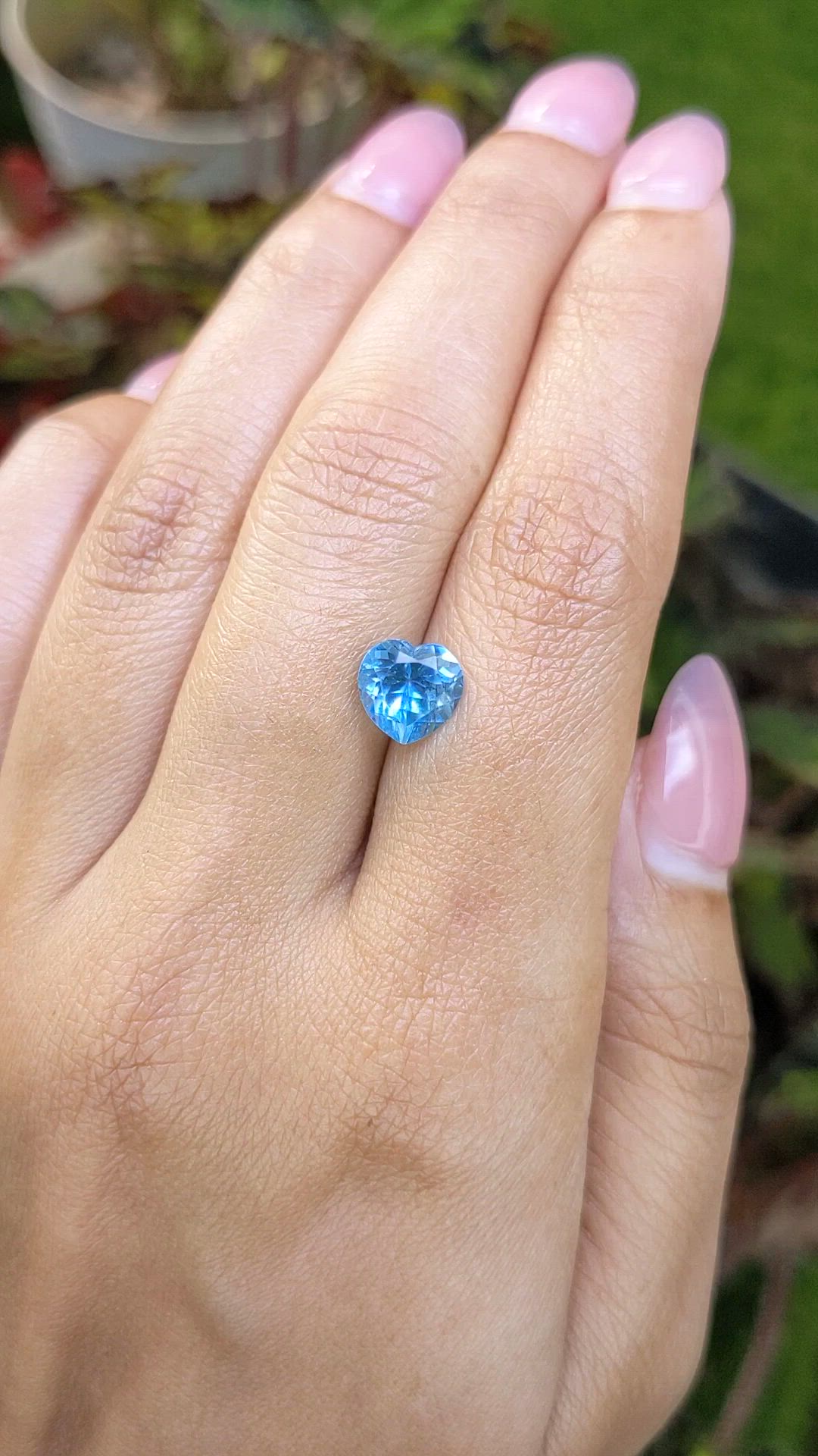 2.30 Ct. Swiss Blue Topaz from Ceylon (Sri Lanka) Size Video
