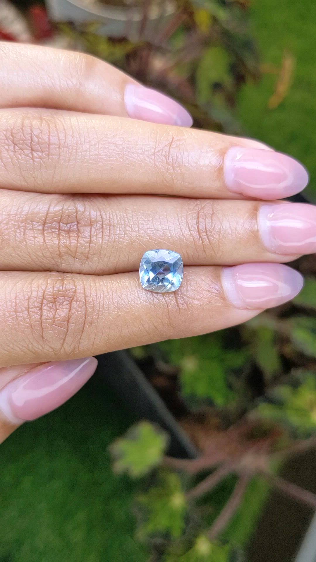 2.96 Ct. Sky Blue Topaz from Ceylon (Sri Lanka) Size Video