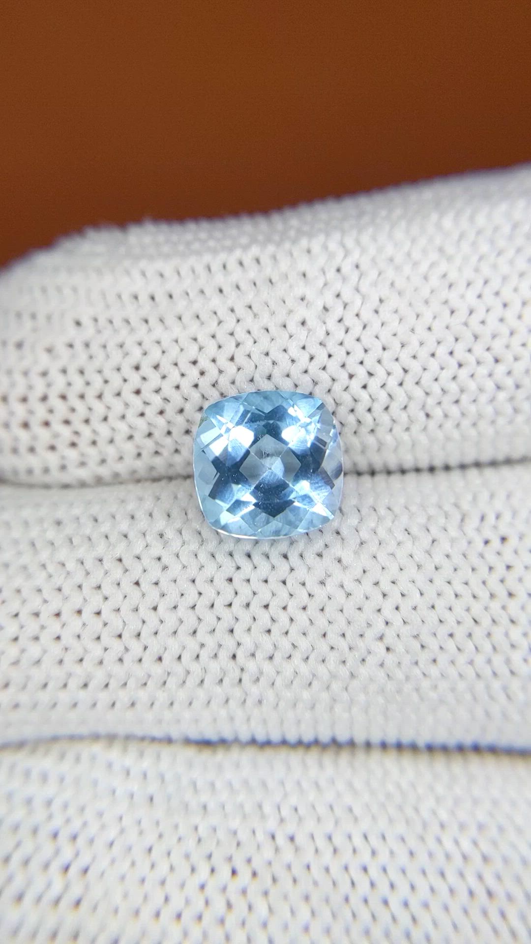 2.96 Ct. Sky Blue Topaz from Ceylon (Sri Lanka) Size Video