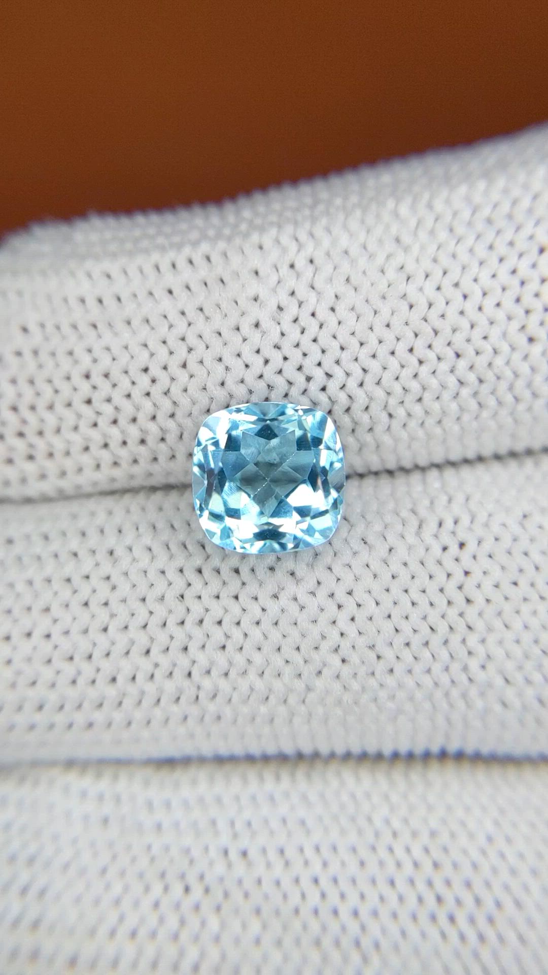 3.18 Ct. Swiss Blue Topaz from Ceylon (Sri Lanka) Size Video