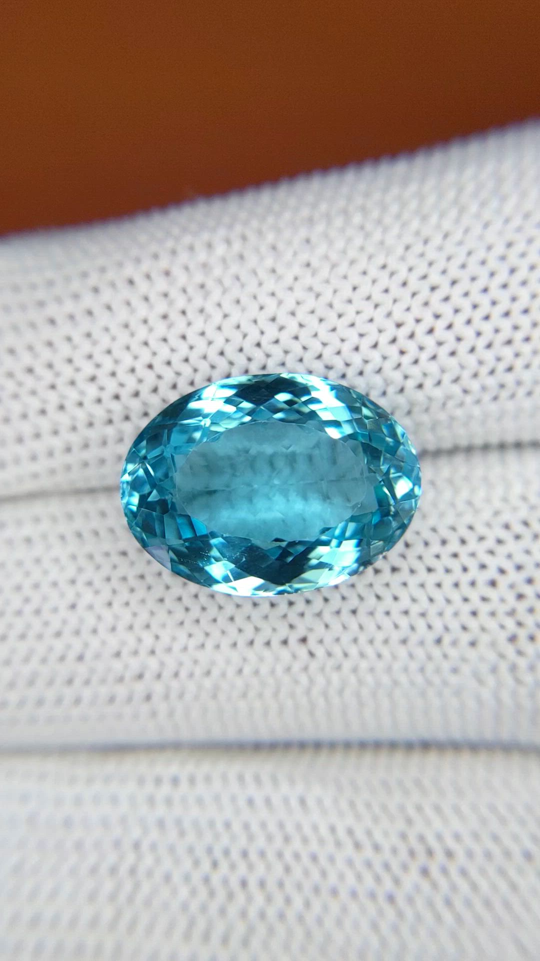 12.76 Ct. Swiss Blue Topaz from Ceylon (Sri Lanka) Size Video