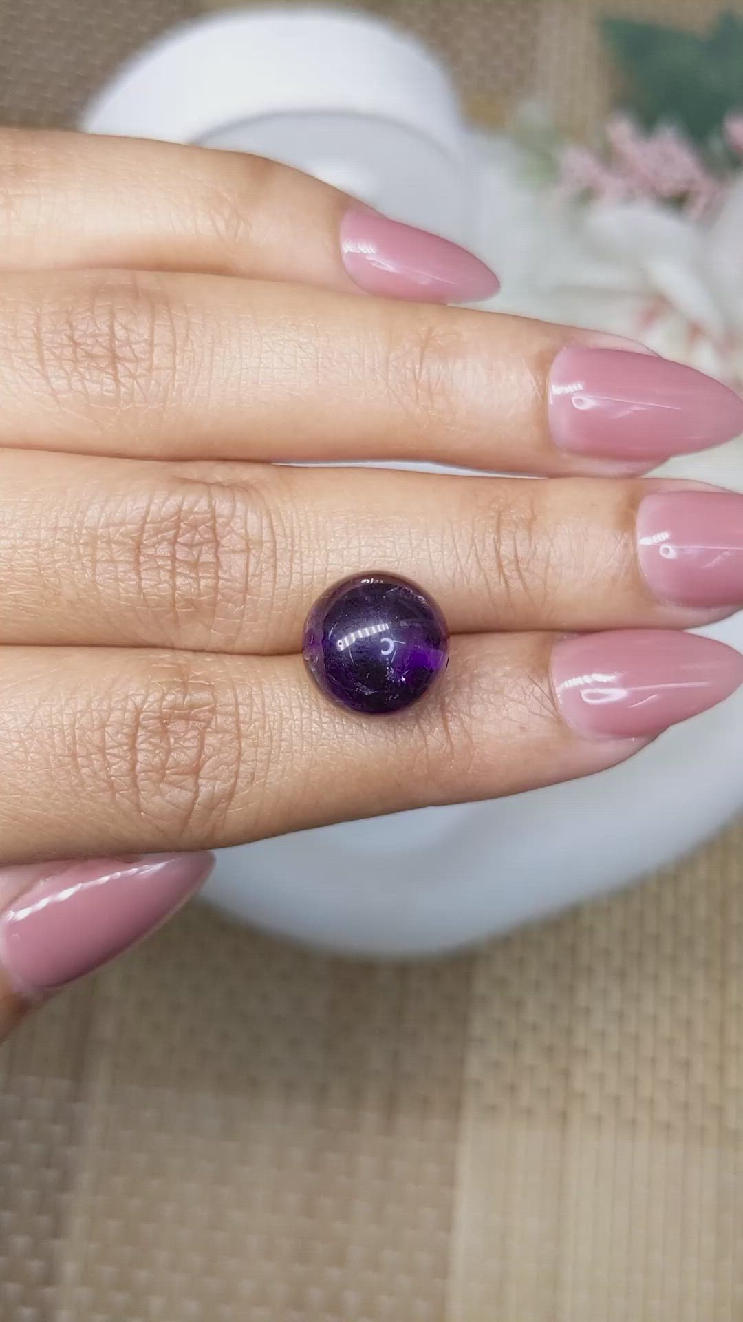 10.93 Ct. Purple Amethyst from Ceylon (Sri Lanka) Size Video