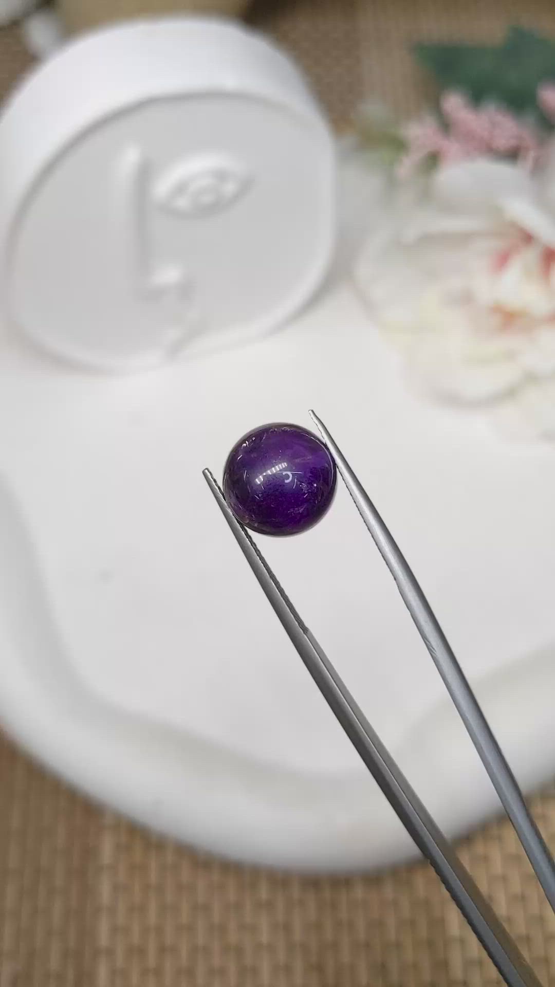10.93 Ct. Purple Amethyst from Ceylon (Sri Lanka) Size Video
