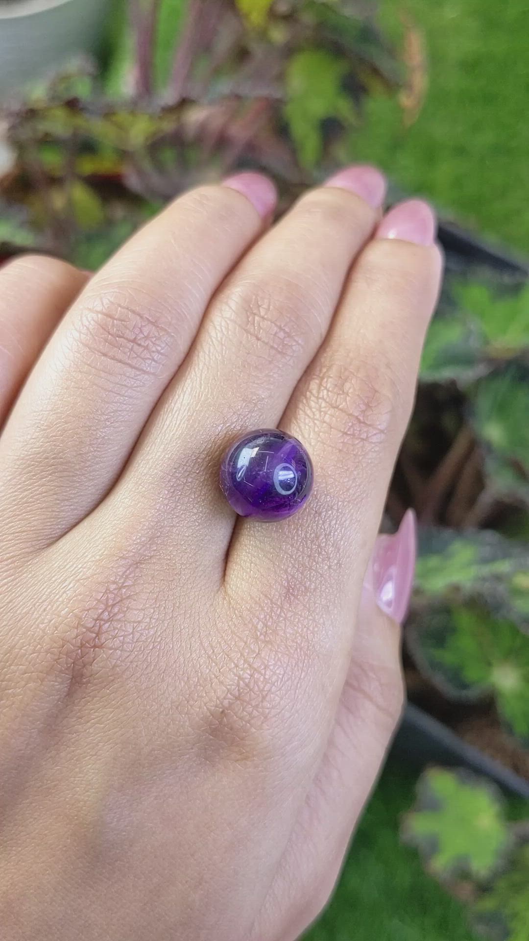 10.93 Ct. Purple Amethyst from Ceylon (Sri Lanka) Size Video