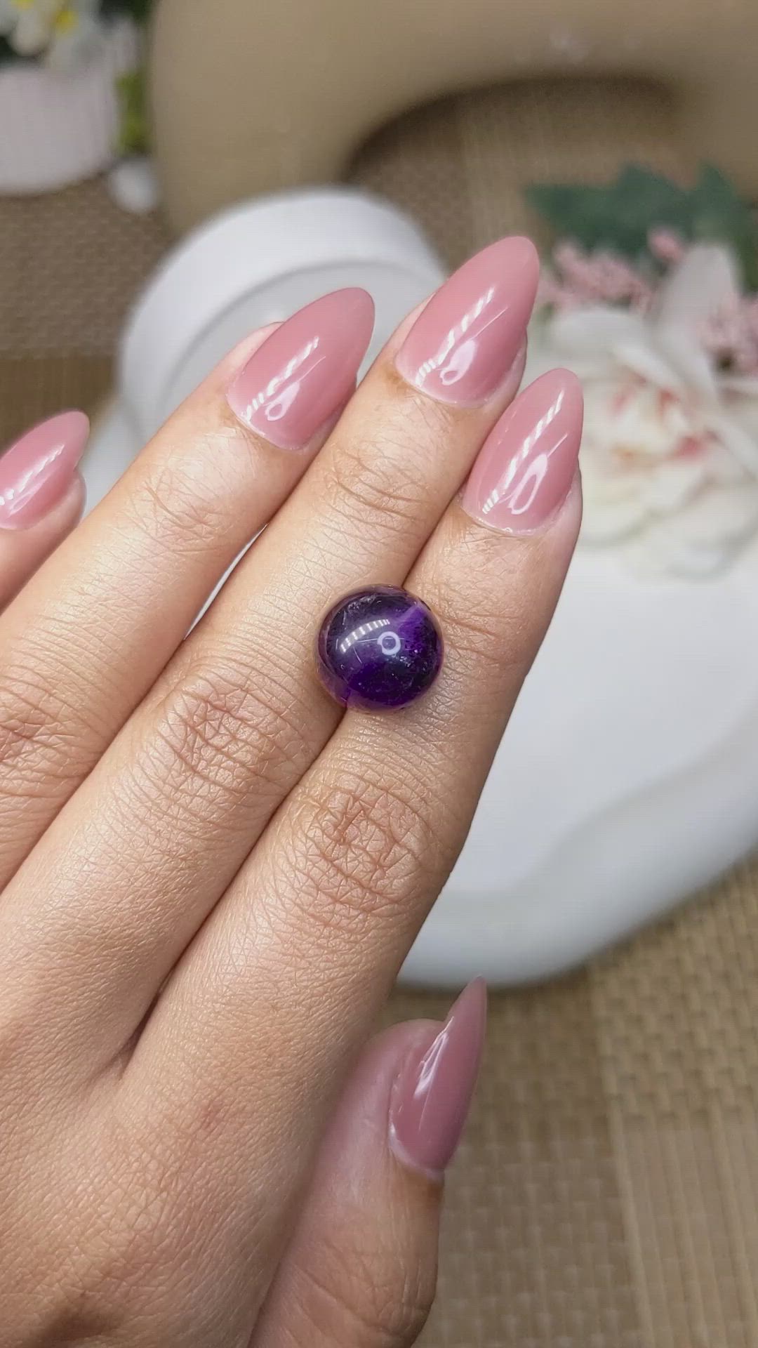 10.93 Ct. Purple Amethyst from Ceylon (Sri Lanka) Size Video