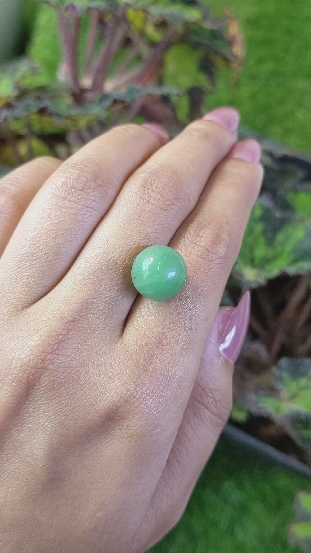 12.26 Ct. Green Jade from Burma (Myanmar) Size Video