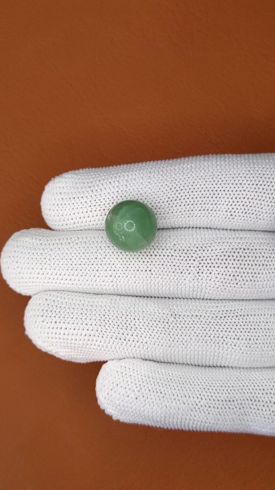 12.26 Ct. Green Jade from Burma (Myanmar) Size Video