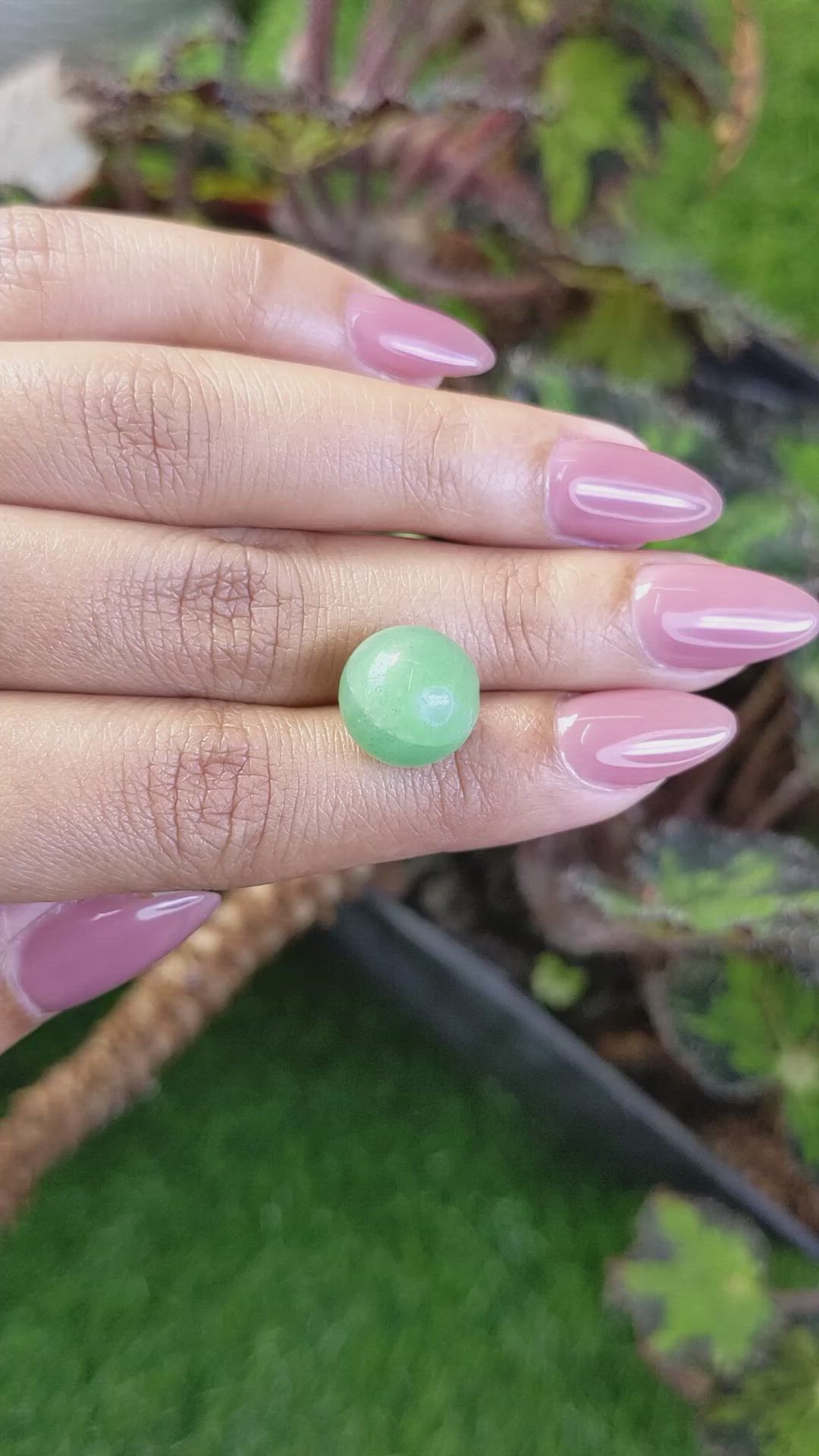 12.26 Ct. Green Jade from Burma (Myanmar) Size Video